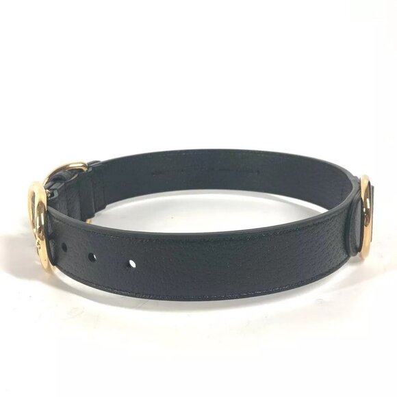 GUCCI 695256 GG Large/Extra Large Pet Dog Collar Black/GoldHardware Unused - Picture 3 of 16